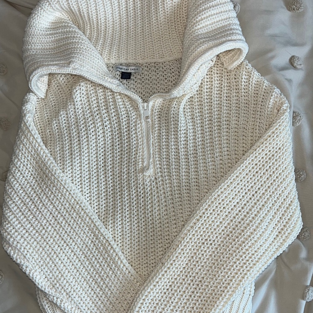American Eagle Outfitters Cream Cowl Neck Sweater